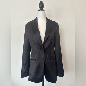 Elegant Calvin Klein Satin Like  Black  Blazer NWT XS